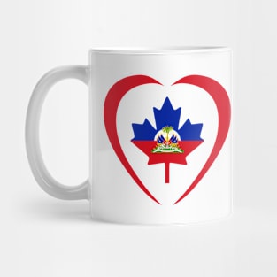 Canadian Haitian Multinational Patriot Flag Series (Heart) Mug